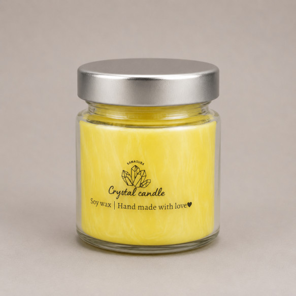 Crystal candle - свеча из пальмового воска желтого цвета