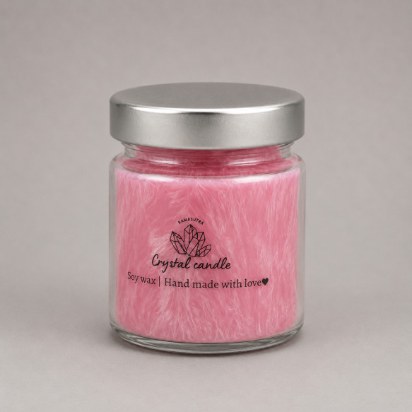 Crystal candle - свеча из пальмового воска красного цвета