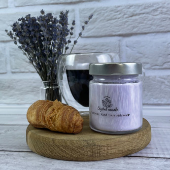 Crystal candle -  свеча из пальмового воска лавандового цвета
