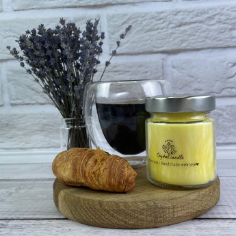 Crystal candle - свеча из пальмового воска желтого цвета