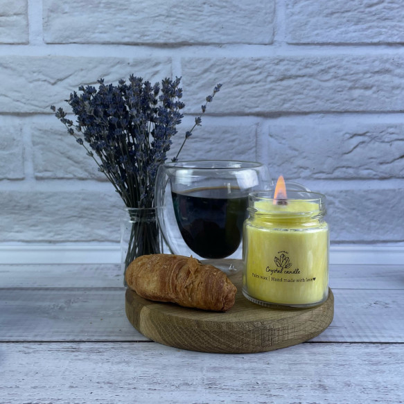 Crystal candle - свеча из пальмового воска желтого цвета