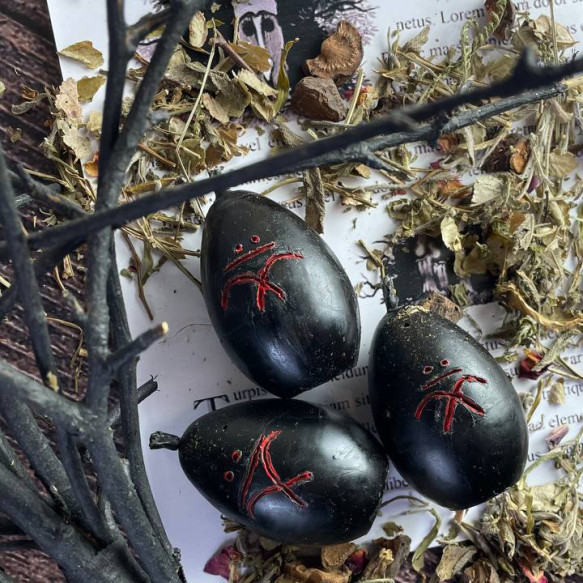 Набор "Черные яйца" с полынью для ритуала очистки