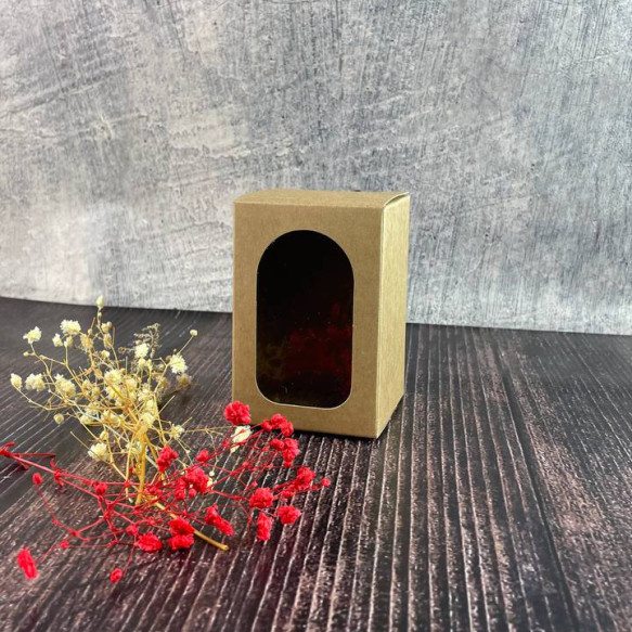 Коробка квадратная с окошком 70х70х105 мм